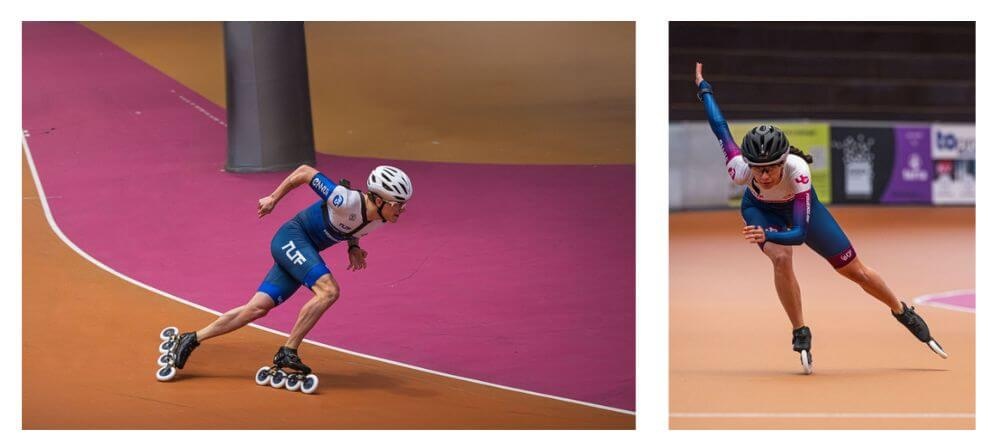 Závodní, výkonnostní inline helmy